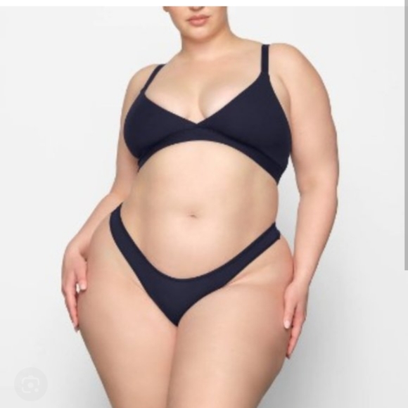 NWT SKIMS Everybody Dipped Front Thong in Deep Royal Size 3X - Picture 5 of 5